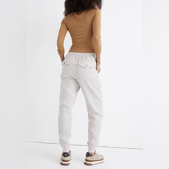 Madewell Pants - Madewell Waffleback Loungewear Cream Joggers
